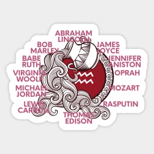 Aquarius Zodiac Sign Test Sticker